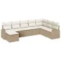Conjunto de Sofá de Jardín de 8 Piezas con Cojines Beige de Poliratán | Foro24.es | Tu tienda online para hogar, jardín y más Foro24.es