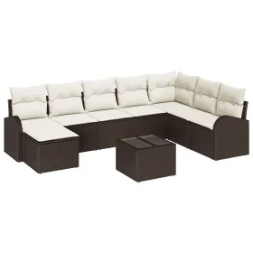 Conjunto de sofá de jardín de 8 piezas con