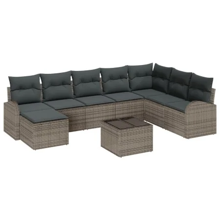 Set de sofá de jardín de 8 piezas con cojines de ratán sintético negro von , Outdoor-Sofas - Ref: Foro24-3346169, Preis: 539,...