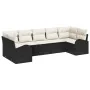 Conjunto de sofá de jardín de 7 piezas con cojines - Ratan sintético negro von , Outdoor-Sofas - Ref: Foro24-3346187, Preis: ...