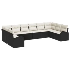 Juego de Sofá de Jardín de 10 Piezas con Cojines Poliratán Negro von , Outdoor-Sofas - Ref: Foro24-3346217, Preis: 620,44 €, ...