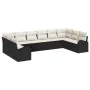 Juego de Sofá de Jardín de 10 Piezas con Cojines Poliratán Negro von , Outdoor-Sofas - Ref: Foro24-3346217, Preis: 620,44 €, ...