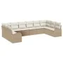 Conjunto de Sofá de Jardín de 10 Piezas con Cojines Beige Ratán | Foro24.es | Tu tienda online para hogar, jardín y más Foro24.es