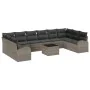Set de Sofá de Jardín de 10 Piezas con Cojines Ratán Poliéster Negro von , Outdoor-Sofas - Ref: Foro24-3346229, Preis: 665,69...
