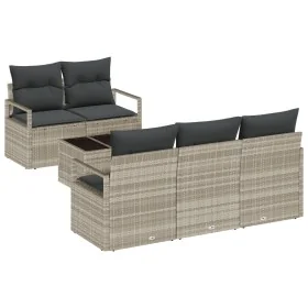 Conjunto de Sofás de Jardín de 6 Piezas con