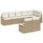 Juego de Sofá de Jardín de 8 Piezas con Cojines Beige Ratán Modular, Sofá de Jardín de 2 Plazas con Cojines Beige Ratán Modular | Foro24.es | Tu tienda online para hogar, jardín y más Foro24.es