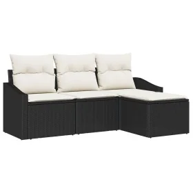 Set de sofá de jardín de 4 piezas con cojines