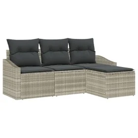 Conjunto de Sofá de Jardín de 4 Piezas con