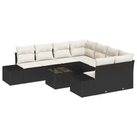 Conjunto de Sofás Jardín de 9 Piezas con Cojines