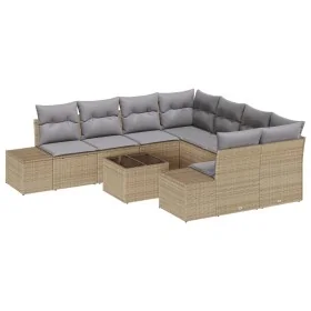 Conjunto de Sofás de Jardín de 9 Piezas con