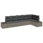 Conjunto de sofá de jardín de 6 piezas con cojines gris poliratán by , Outdoor sofas - Ref: Foro24-3347079, Price: 412,19 €, ...