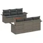 Juego de Sofá de Jardín de 7 Piezas con Cojines Gris Poliratán Acacia by , Outdoor sofas - Ref: Foro24-3347272, Price: 475,71...