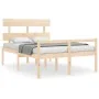 Seniorenbett mit Massivholz-Kopfteil 140x200cm von vidaXL, Betten und Lattenroste - Ref: Foro24-3195351, Preis: 143,55 €, Rab...