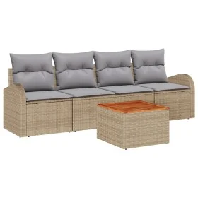 Conjunto de Sofás de Jardín de 5 Piezas con