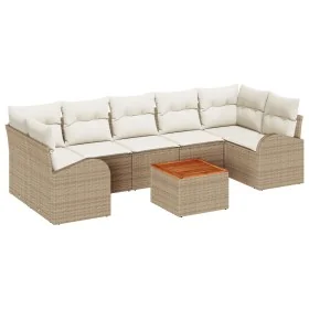 Set de Sofá de Jardín de 8 Piezas con Cojines