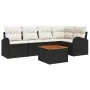 Conjunto de Sofá de Jardín 6 Piezas con Cojines Negro Poliratán Acacia de , Sofás de exterior - Ref: Foro24-3347579, Precio: ...