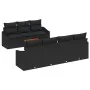 Juego de Sofás de Jardín de 8 Piezas con Cojines Ratán Negro Acacia by , Outdoor sofas - Ref: Foro24-3347793, Price: 518,23 €...
