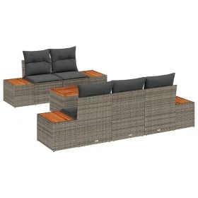 Conjunto de Sofás de Jardín de 6 Piezas con