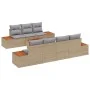 Juego de Sofá de Jardín de 8 Piezas con Cojines Beige Ratán Poliéster Acacia | Foro24.es | Tu tienda online para hogar, jardín y más Foro24.es