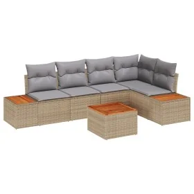 Conjunto de Sofá de Jardín de 6 Piezas con