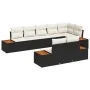 Set de Sofá de 8 Piezas de Jardín con Cojines Negro Poliratán Acacia | Foro24.es | Tu tienda online para hogar, jardín y más Foro24.es