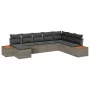 Conjunto de Sofá de 8 Piezas con Cojines Gris Ratán Poli Acacia by , Outdoor sofas - Ref: Foro24-3348145, Price: 529,98 €, Di...