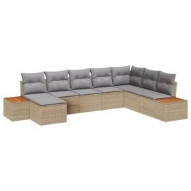 Set de Sofá de Jardín de 8 Piezas con Cojines
