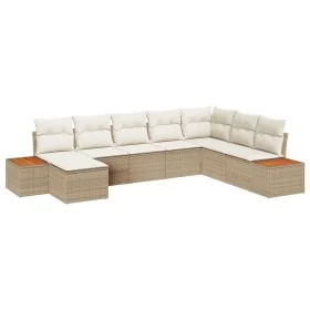 Set de Sofá de Jardín de 8 Piezas con Cojines
