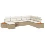 Set de Sofá de Jardín de 8 Piezas con Cojines Beige de Ratán Poliéster | Foro24.es | Tu tienda online para hogar, jardín y más Foro24.es