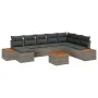 Conjunto de Sofá de Jardín de 9 piezas con Cojines Gris Poliratán Acacia by , Outdoor sofas - Ref: Foro24-3348150, Price: 575...