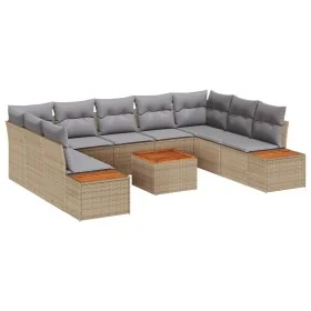 Conjunto de Sofá de Jardín de 10 Piezas con