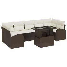Set de Sofá de Jardín de 8 Piezas con Cojines