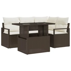 Set de Sofá de Jardín de 5 Piezas con Cojines