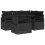 Conjunto de sofá de jardín de 5 piezas con cojines Ratán negro, Sofá de jardín de 2 plazas con cojines Ratán negro | Foro24.es | Tu tienda online para hogar, jardín y más Foro24.es