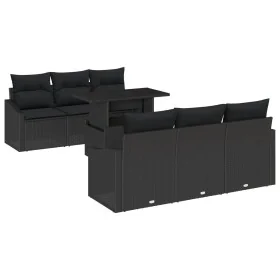 Juego de Sofá de Jardín de 7 Piezas con Cojines Negro Poliratán by , Outdoor sofas - Ref: Foro24-3348929, Price: 527,40 €, Di...