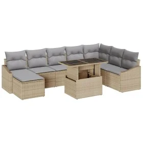 Conjunto de Sofás de Jardín de 9 Piezas con