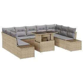 Conjunto de sofá de jardín de 10 piezas con