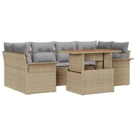 Conjunto de Sofás de Jardín de 7 Piezas con