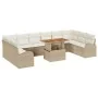 Conjunto de Comedor de Jardín de 11 Piezas con Cojines Beige de Ratán Poliéster Acacia | Foro24.es | Tu tienda online para hogar, jardín y más Foro24.es