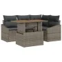 Conjunto de Comedor de Jardín de 5 Piezas con Cojines Ratán Poliéster Gris Acacia | Foro24.es | Tu tienda online para hogar, jardín y más Foro24.es