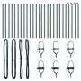 Pilares para vallas 26 pcs Verde Ø32 mm 120 cm Acero Galvanizado | Foro24.es | Tu tienda online para hogar, jardín y más Foro24.es