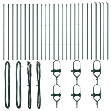 Postes de Cerca 26 pcs Verde Ø32 mm 170 cm Acero Galvanizado | Foro24.es | Tu tienda online para hogar, jardín y más Foro24.es