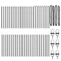 Poste para Cerca 52 pcs Gris Ø32 mm 80 cm Acero Galvanizado | Foro24.es | Tu tienda online para hogar, jardín y más Foro24.es