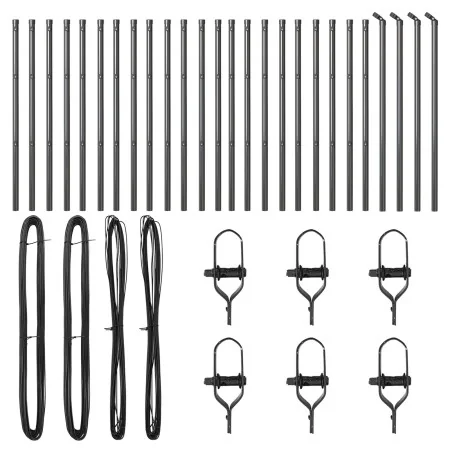 poste de cerca 26 piezas Gris Ø32 mm 100 cm Acero galvanizado | Foro24.es | Tu tienda online para hogar, jardín y más Foro24.es
