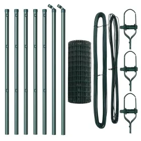 Valla Euro con 7 Postes 0.4x10 m Acero Galvanizado Verde by , fence panels - Ref: Foro24-3350271, Price: 58,06 €, Discount: -5%%