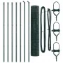 Cerca Euro de con 7 postes 1.6x10 m Acero Galvanizado Verde | Foro24.es | Tu tienda online para hogar, jardín y más Foro24.es