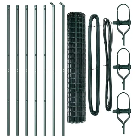 Cerca Euro de con 7 postes 1.6x10 m de acero galvanizado verde | Foro24.es | Tu tienda online para hogar, jardín y más Foro24.es