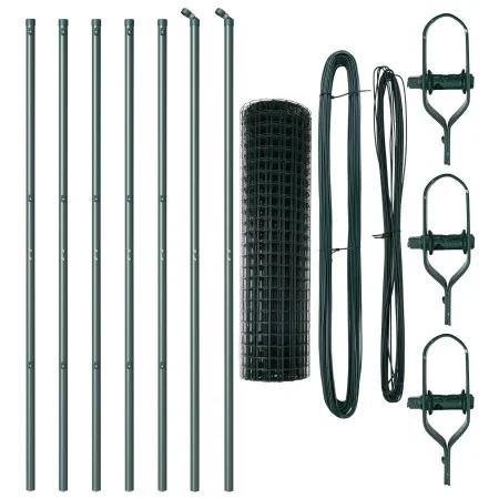 Valla Euro Set de 2 Verde Acero Recubierto en Polvo 10 x 1.0 m | Foro24.es | Tu tienda online para hogar, jardín y más Foro24.es
