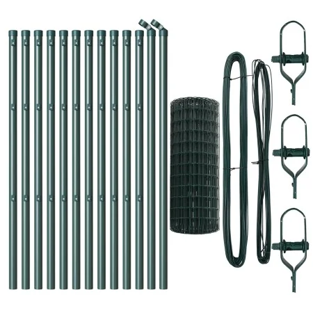 Cerca Euro con 13 Postes 0.8x25 m de Acero Galvanizado Verde | Foro24.es | Tu tienda online para hogar, jardín y más Foro24.es