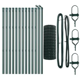 Cerca Euro con 13 Postes 0.6x25 m Acero